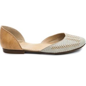 LATIGO Mateo Dorsay tan grey leather flat